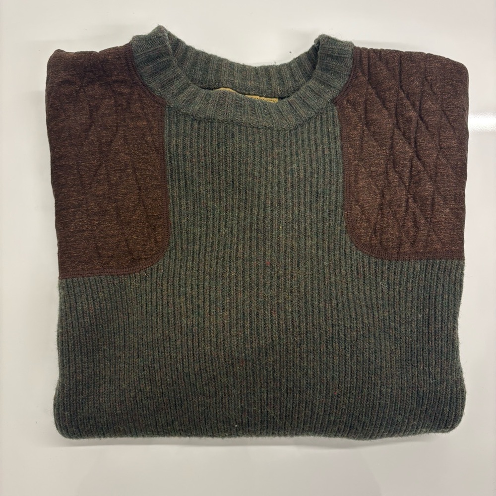 Dubarry of Ireland Made in Ireland Olive Green Wool Blend Crewneck Sweater - Picture 2 of 9